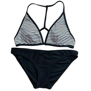 Abercrombie Racerback Triangle Bikini Top & Ribbed Bikini Bottom